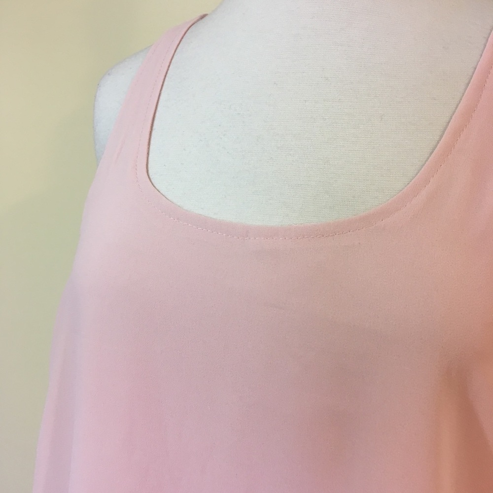 Blush Asymmetrical Ruffled Chiffon Mini Dress - Picture 6 of 8